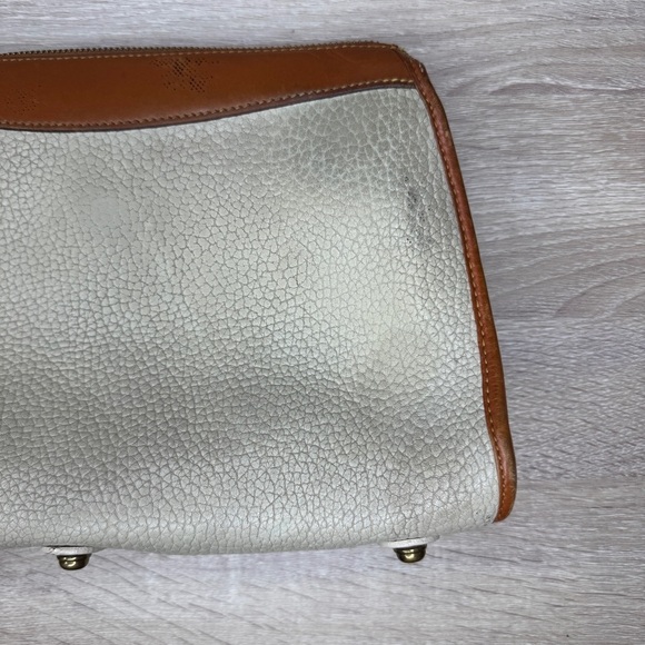 Dooney & Bourke Cream and Tan Leather Bag Vintage - Picture 7 of 15